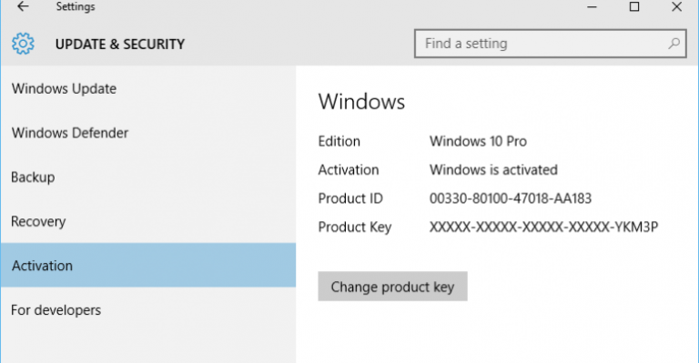 need product key for free version of win 10 pro