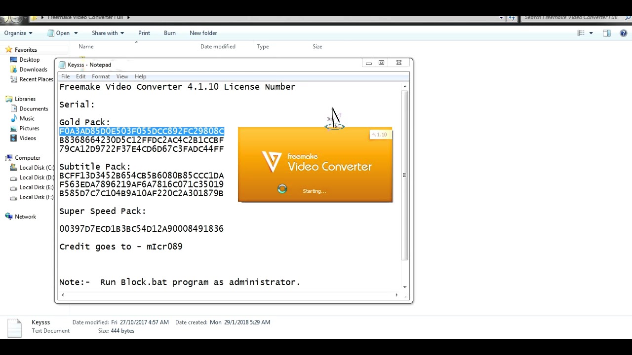 free make video converter key