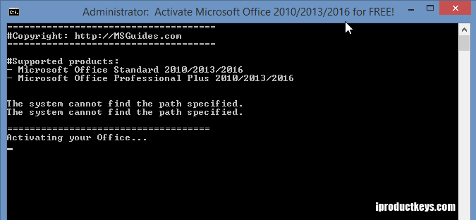 activation ms office 2016