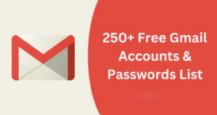 Free Gmail Accounts & Passwords List
