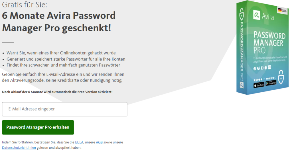 Free Avira Password Manager Pro License Key For 6 Months