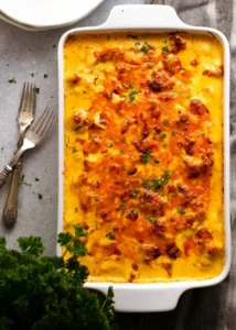 High Protein Cauliflower Cheese Bake