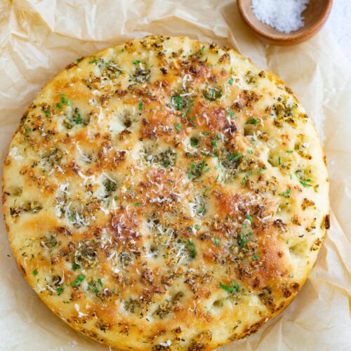 Cheesy Garlic Parmesan Focaccia Bread Recipe