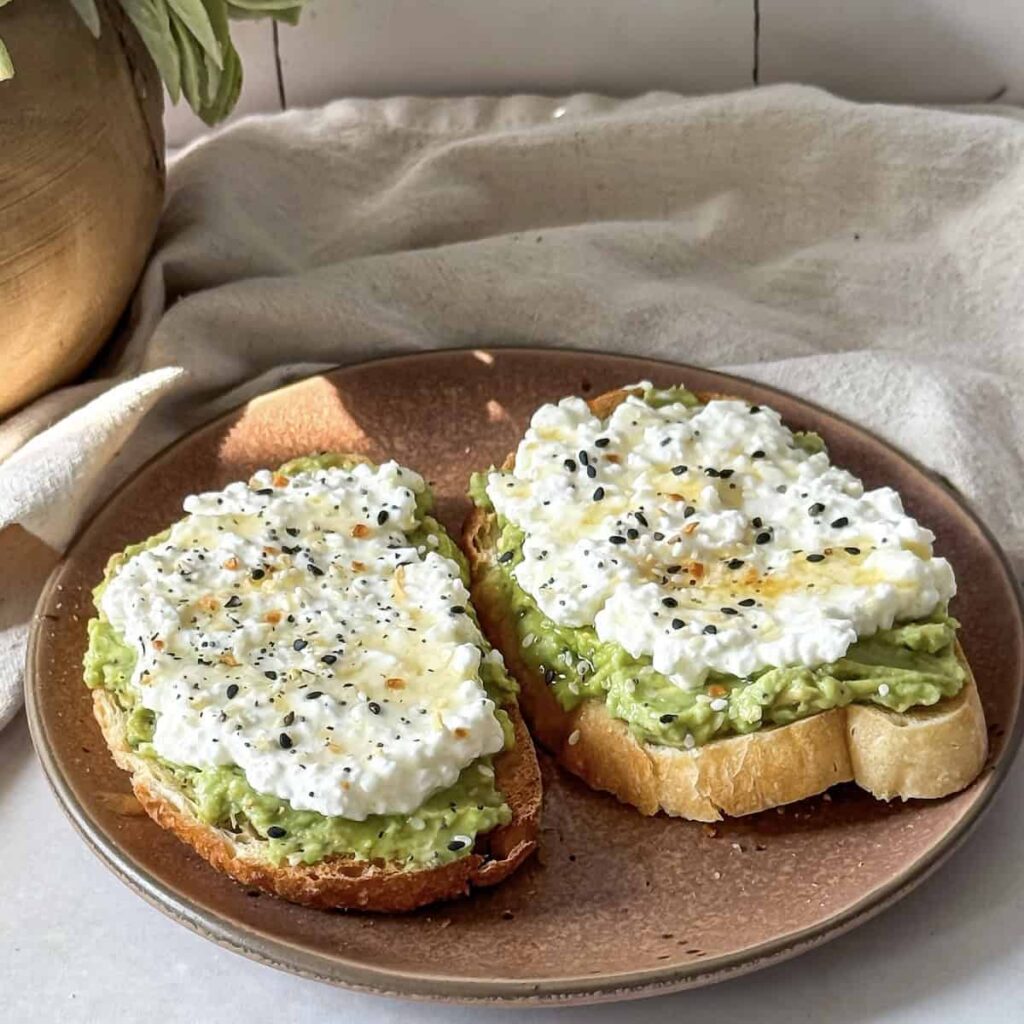 Creamy Cottage Cheese Avocado Toast