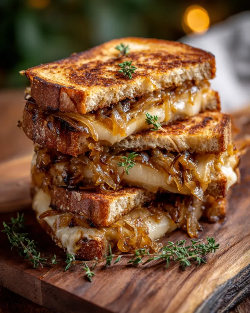 Pear & Apple Grilled Cheese With Caramelized Onions Recipe: A Quick Delight